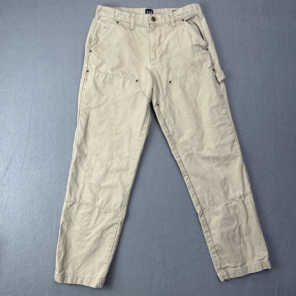 Gap Pants Mens 28x27 (fit 29x27) Carpenter Double Knee Canvas Beige
